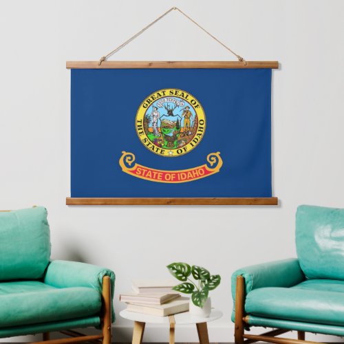 Wall tapestry with flag of Idaho USA