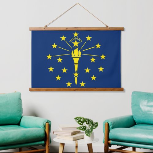 Wall tapestry with flag of Indiana USA