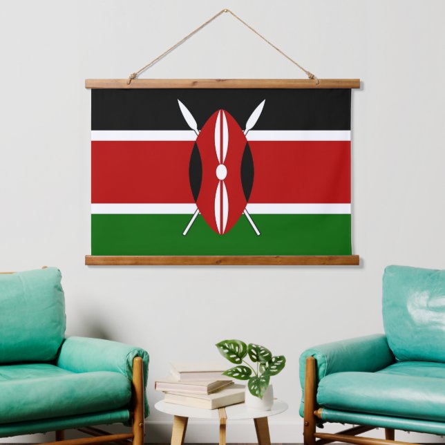 Wall tapestry with flag of Kenya (Living Room)