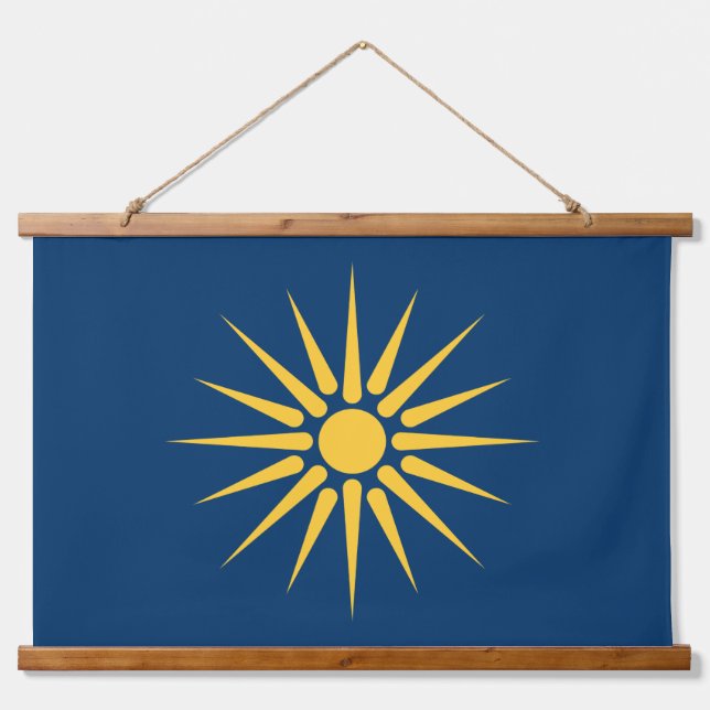 Wall Tapestry with flag of Macedonia, Greece (Front)