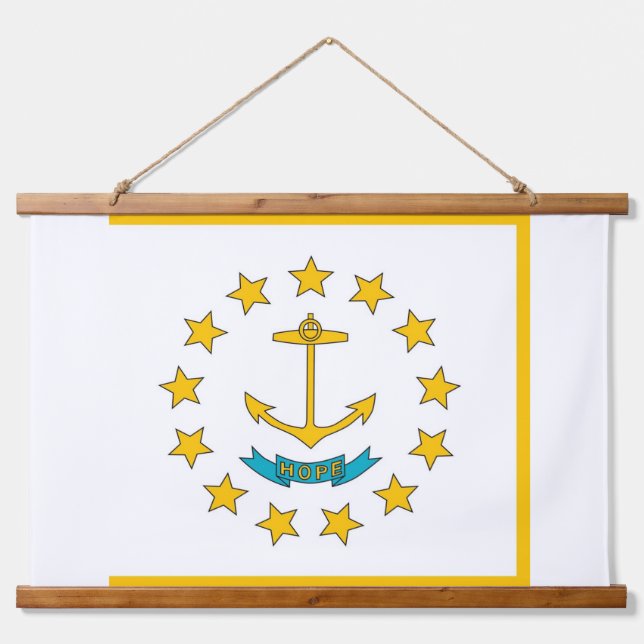 Wall Tapestry with flag of Rhode Island, U.S.A. (Front)