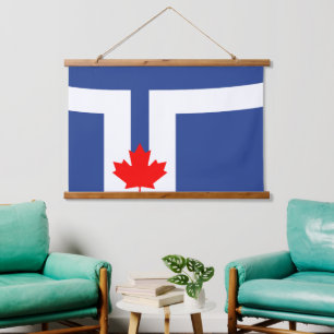 Wall Tapestry with flag of Toronto, Canada