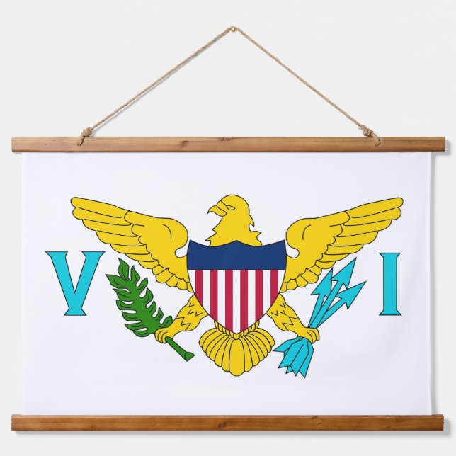 Wall Tapestry with flag of Virgin Islands, U.S.A. (Front)