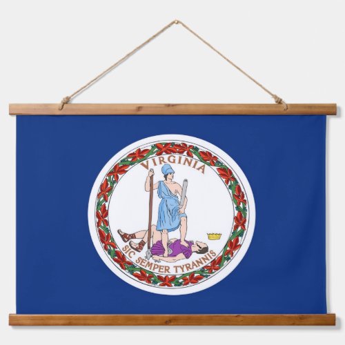 Wall Tapestry with flag of Virginia State USA