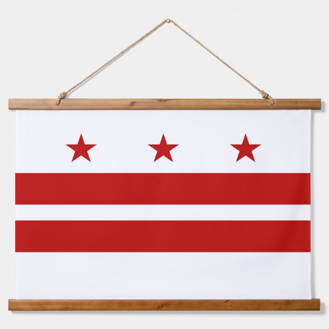 Wall Tapestry with flag of Washington DC, U.S.A. (Front)