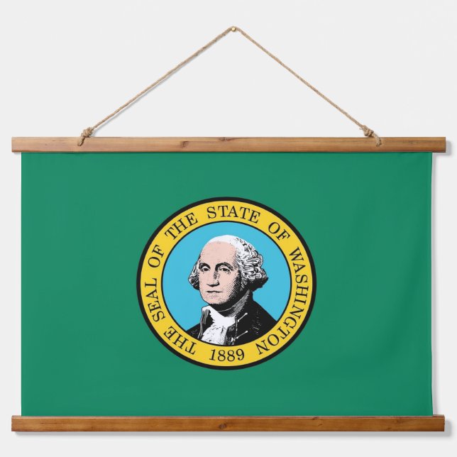 Wall Tapestry with flag of Washington, U.S.A. (Front)