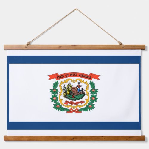 Wall Tapestry with flag of West Virginia USA