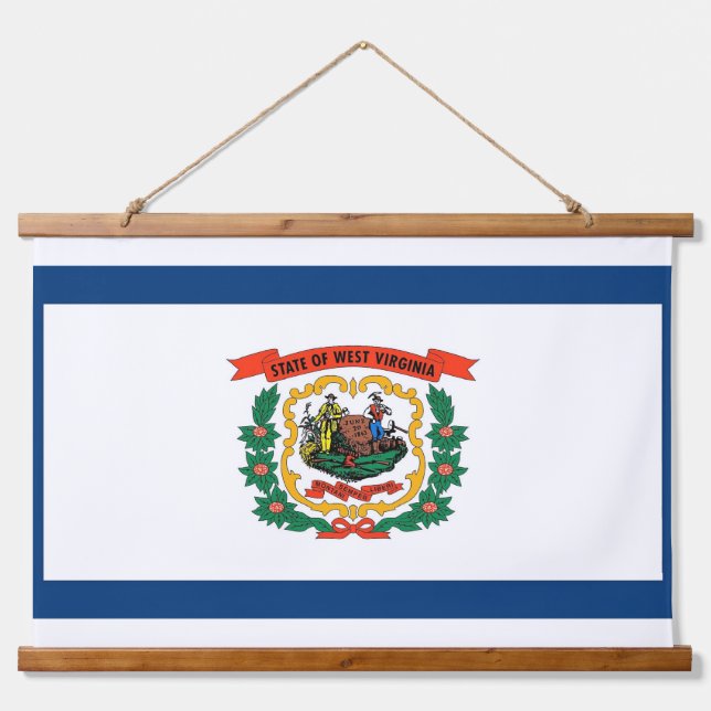Wall Tapestry with flag of West Virginia, U.S.A. (Front)