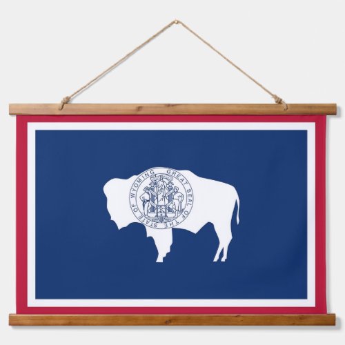Wall Tapestry with flag of Wyoming USA