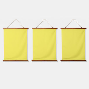 Wall Tapestry   Yellow Minimal   Wood Frame