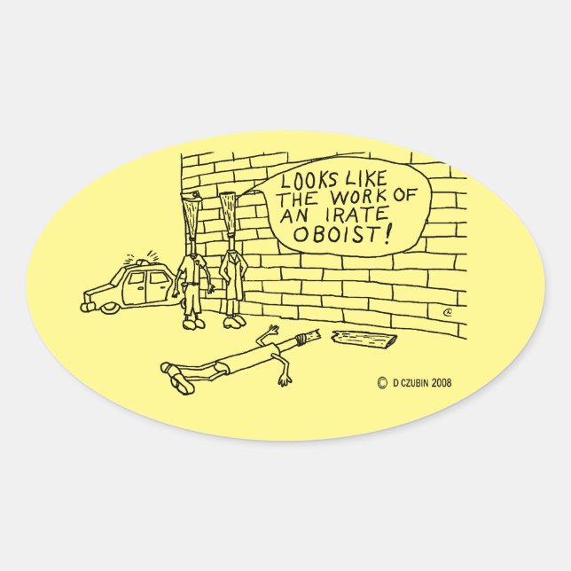 Wall Test Oval Sticker (Front)