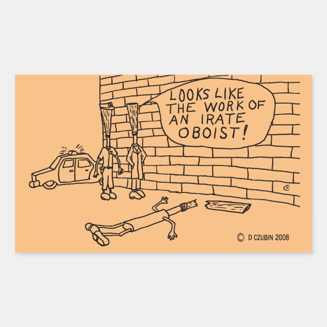 Wall Test Rectangular Sticker (Front)