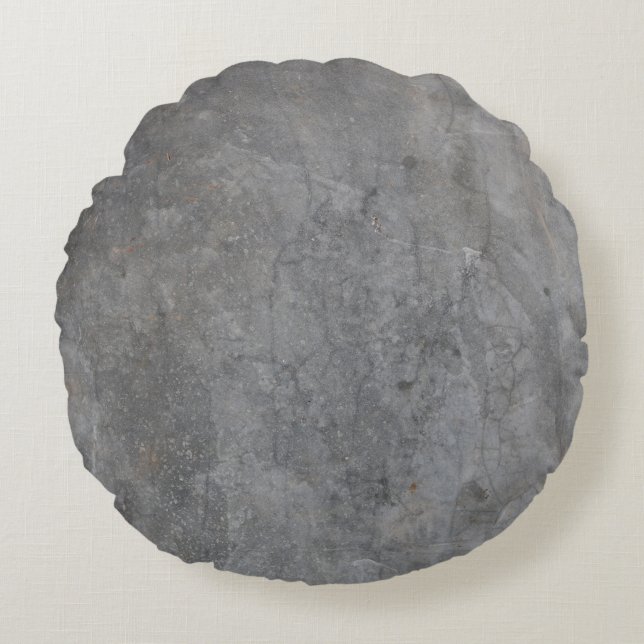 Wall texture wood pattern stone round pillow (Front)