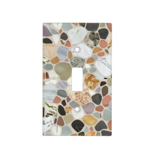 Wall tile matching terrazzo Pattern Light Switch Cover