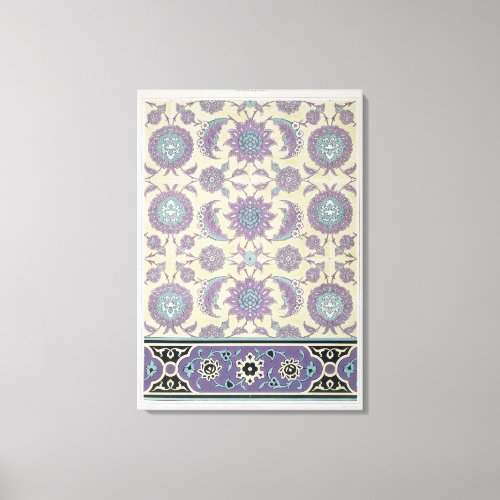 Wall tiles from the Palace of Ismayl_Bey from Ar Canvas Print