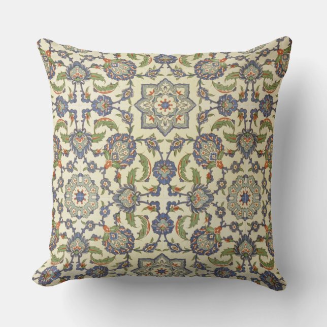 Wall tiles of Qasr Rodouan, from 'Arab Art as Seen Throw Pillow (Front)
