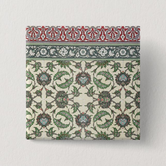 Wall tiles of the Mosque of Cheykhoun, from 'Arab Button (Front)