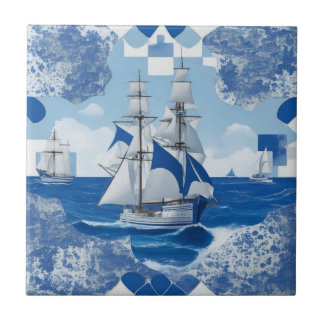 wall tiles, sea, sailing ceramic tile