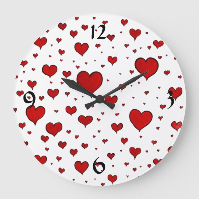 Wall To Wall Love Wall Clock (Front)