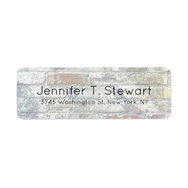 Wall Trendy Chic Modern Professional Elegant Label (Front)