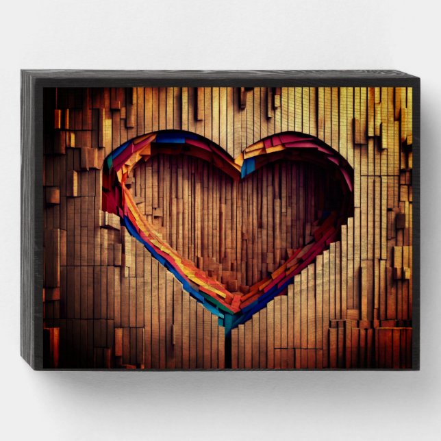 Wall Wood Art Wooden Box Sign (Front Horizontal)