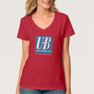 Walla Walla Union Bulletin UB Logo Women's V-Neck  T-Shirt