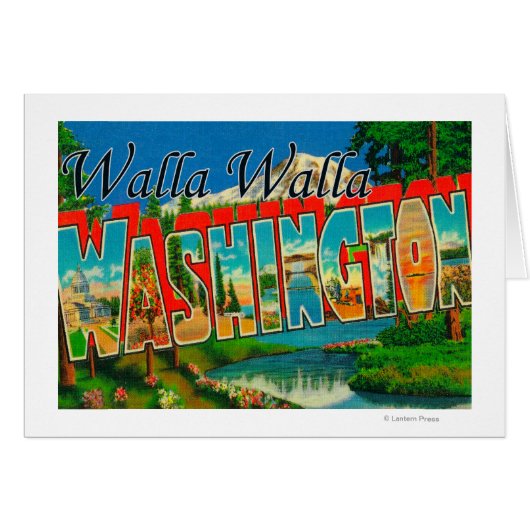 Walla Walla, Washington - Large Letter Scenes Cards (Front Horizontal)