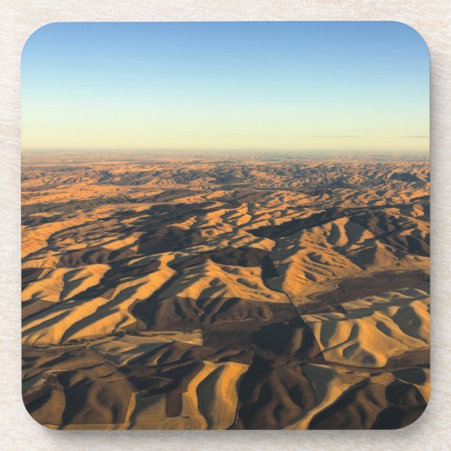 Walla Walla wine country from aloft Beverage Coaster (Front)