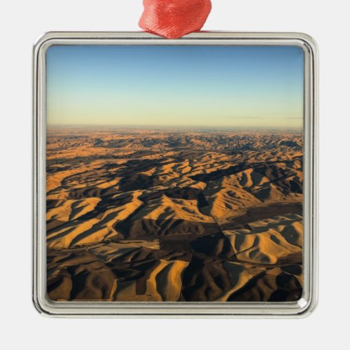 Walla Walla wine country from aloft Metal Ornament