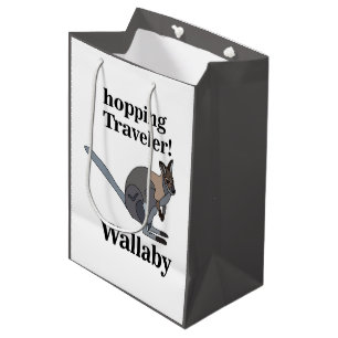 Wallaby Animal Hopping Traveler Wildlife Funny Medium Gift Bag