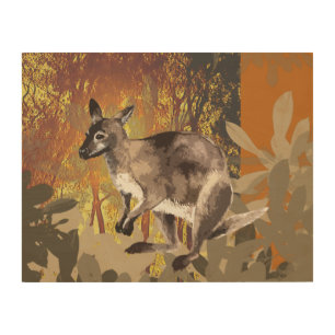 Wallaby  wood wall art