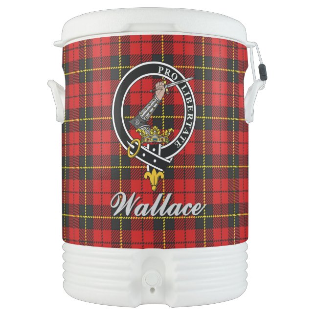 Wallace Clan Badge & Tartan Beverage Cooler (Front)