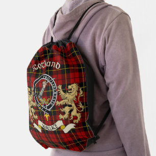 Wallace Clan Badge & Tartan Drawstring Bag