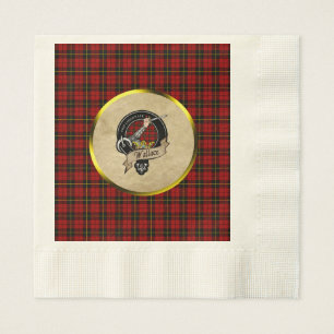 Wallace Clan Badge  & Tartan Napkins