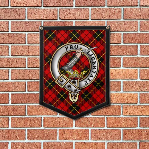Wallace Clan Badge & Tartan Pennant