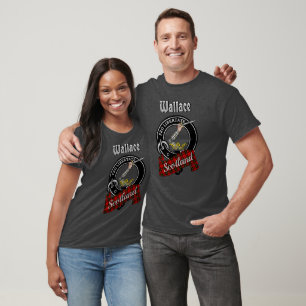 Wallace Clan Badge & Tartan T-Shirt
