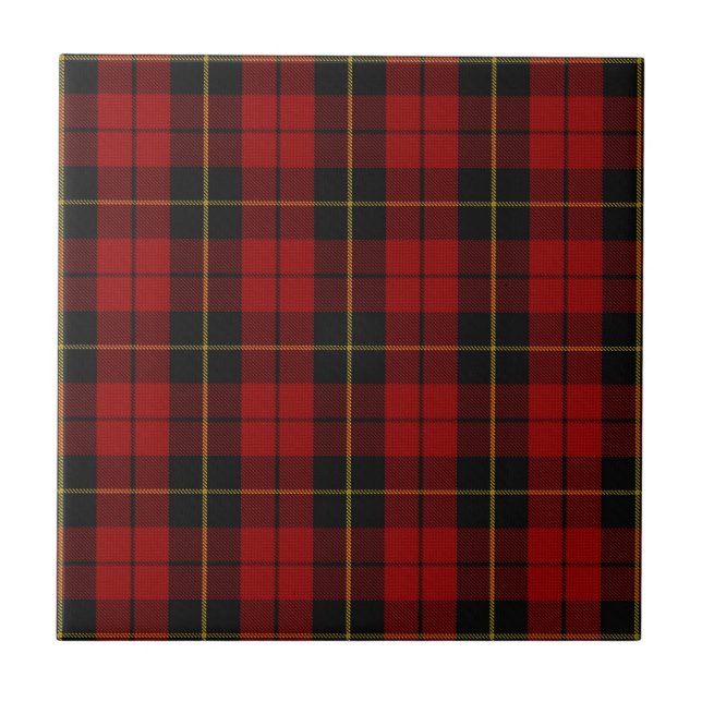Wallace Clan Hunting Tartan Plaid Pattern Ceramic Tile (Front)