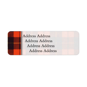 Wallace clan Plaid Scottish tartan Label