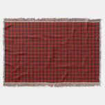 Wallace Clan Red And Black Scottish Tartan Throw Blanket at Zazzle