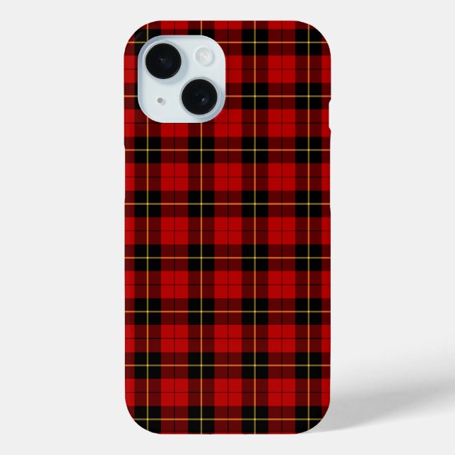 Wallace Clan Red and Black Tartan Case-Mate iPhone Case (Back)