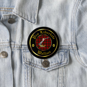 Wallace Clan & Tartan Button