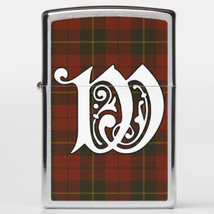 Wallace Clan Tartan Monogram Zippo Lighter