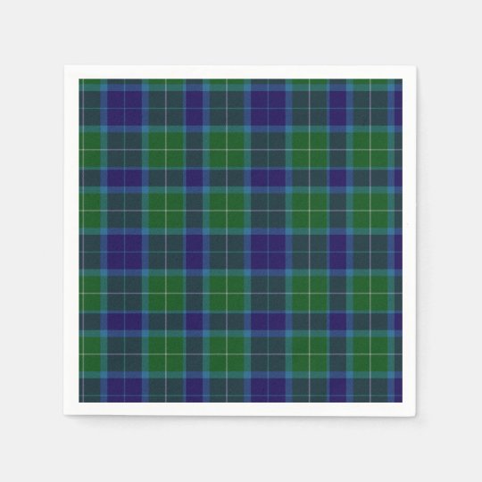 Wallace Clan Tartan Plaid Paper Napkins | Zazzle.com