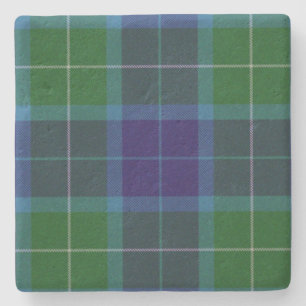 Wallace Clan Tartan Plaid Stone Coaster