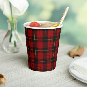 Wallace Clan Tartan Scottish Plaid Pattern Paper Cups