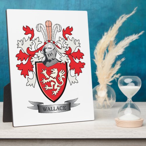 Wallace Family Crest Coat of Arms Plaque