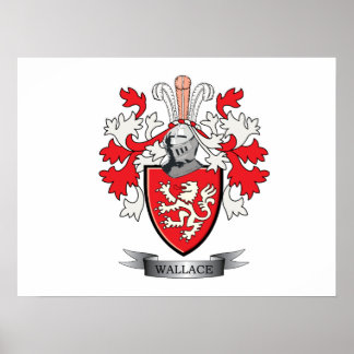 Wallace Family Crest Coat of Arms Poster