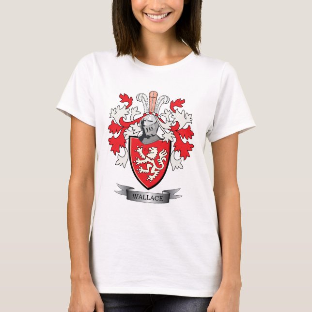 Wallace Family Crest Coat of Arms T-Shirt (Front)
