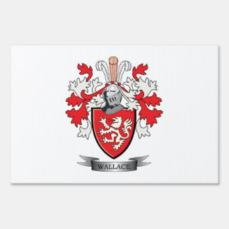 Wallace Family Crest Coat of Arms Yard Sign
