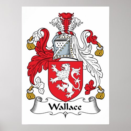 Wallace Family Crest Poster